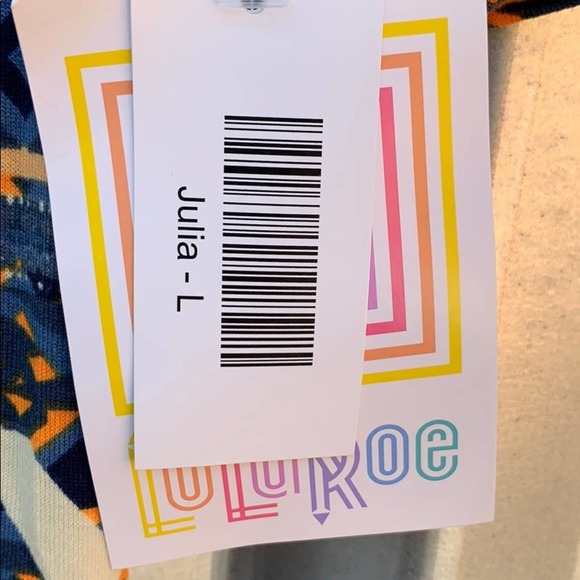 NWT Lularoe Julia Print Dress Large - Picture 8 of 9